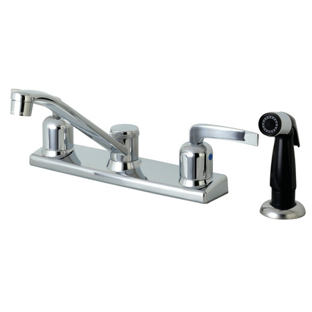 KINGSTON FB122EFL 8-Inch Centerset Kitchen Faucet with Sprayer FB122EFL